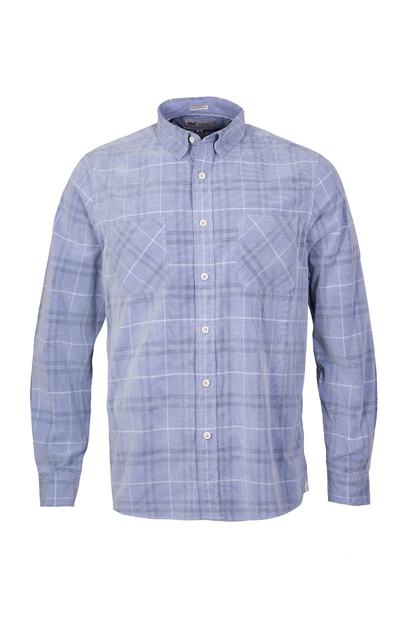 Camisa-Algodon-Organico-Hombre-Tartancord-Azul-Rockford