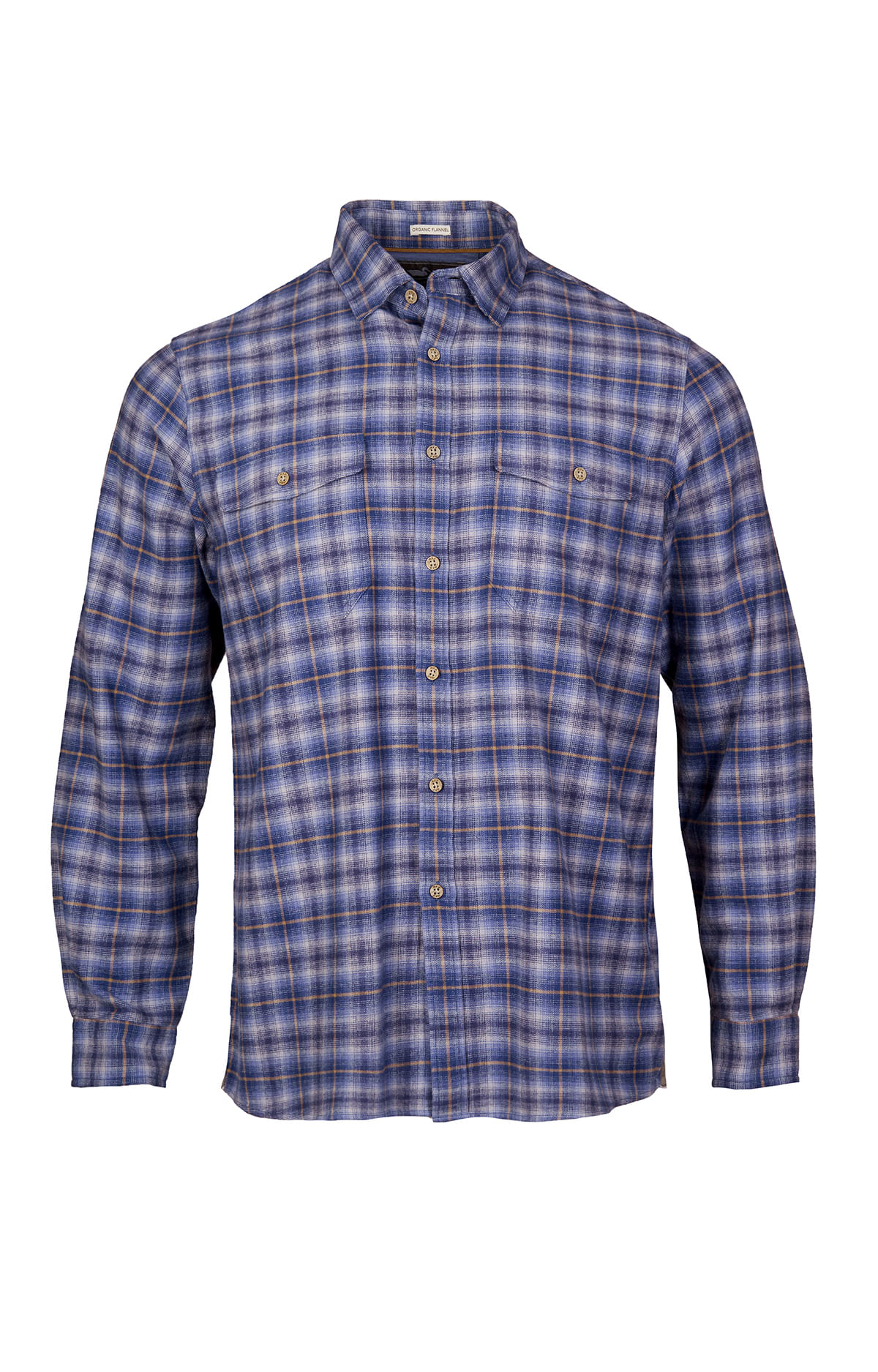 Camisa Algodón Orgánico Hombre Padua Azul Rockford
