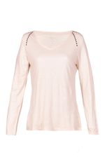 Polera Lino Orgánico Mujer Emily Blanco Rockford