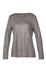 Polera Lino Orgánico Mujer Emily Gris Rockford