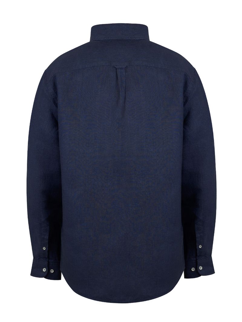 Camisa-Lino-Hombre-Linen-Azul-Rockford