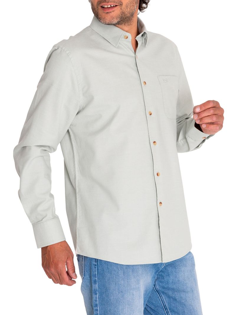 Camisa Algodón Orgánico Hombre Anzio Verde Rockford