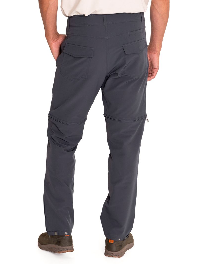 Pantalón Fibras Recicladas Hombre Desmontable Gris Rockford