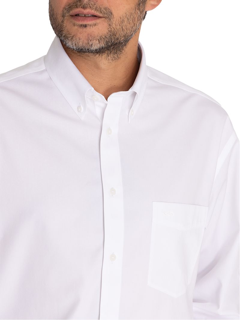 Camisa-Libre-De-Arrugas-Hombre-Wor-Cuello-Button-Down-Blanco-Rockford