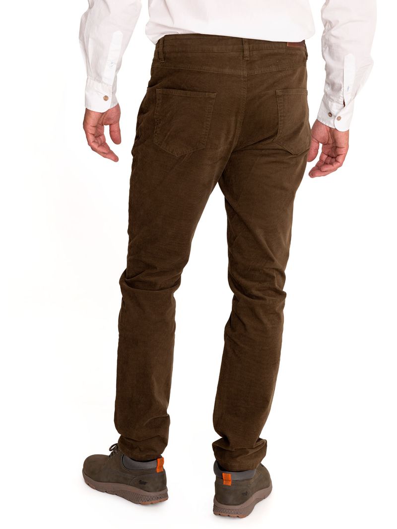 Pantalón Natural Flex Hombre Corduroy Verde Rockford