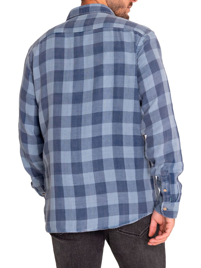 Camisa Algodón Orgánico Hombre Bradford Azul Rockford