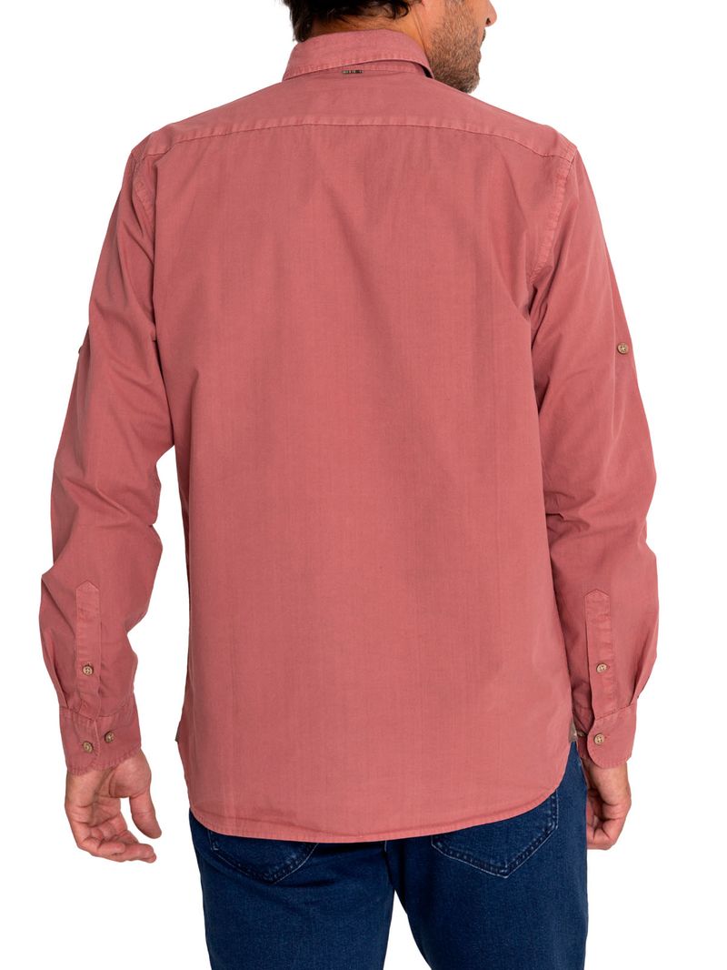Camisa-Algodon-Organico-Hombre-Leeds-Naranjo-Rockford