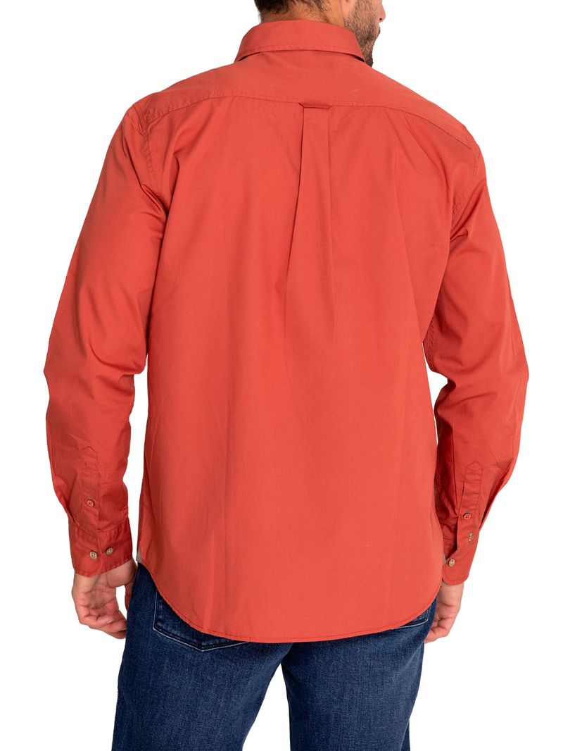 Camisa-Algodon-Organico-Hombre-Galiton-Naranjo-Rockford