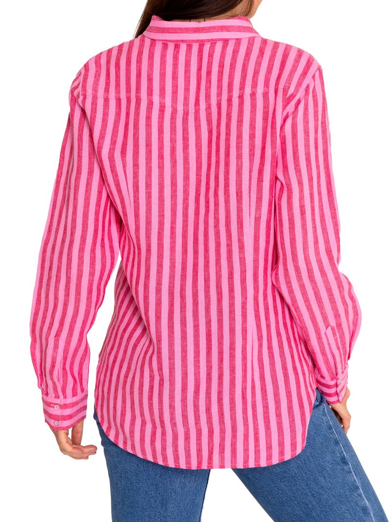 Blusa-Lino-Organico-Mujer-Lirioline-Rosado-Rockford