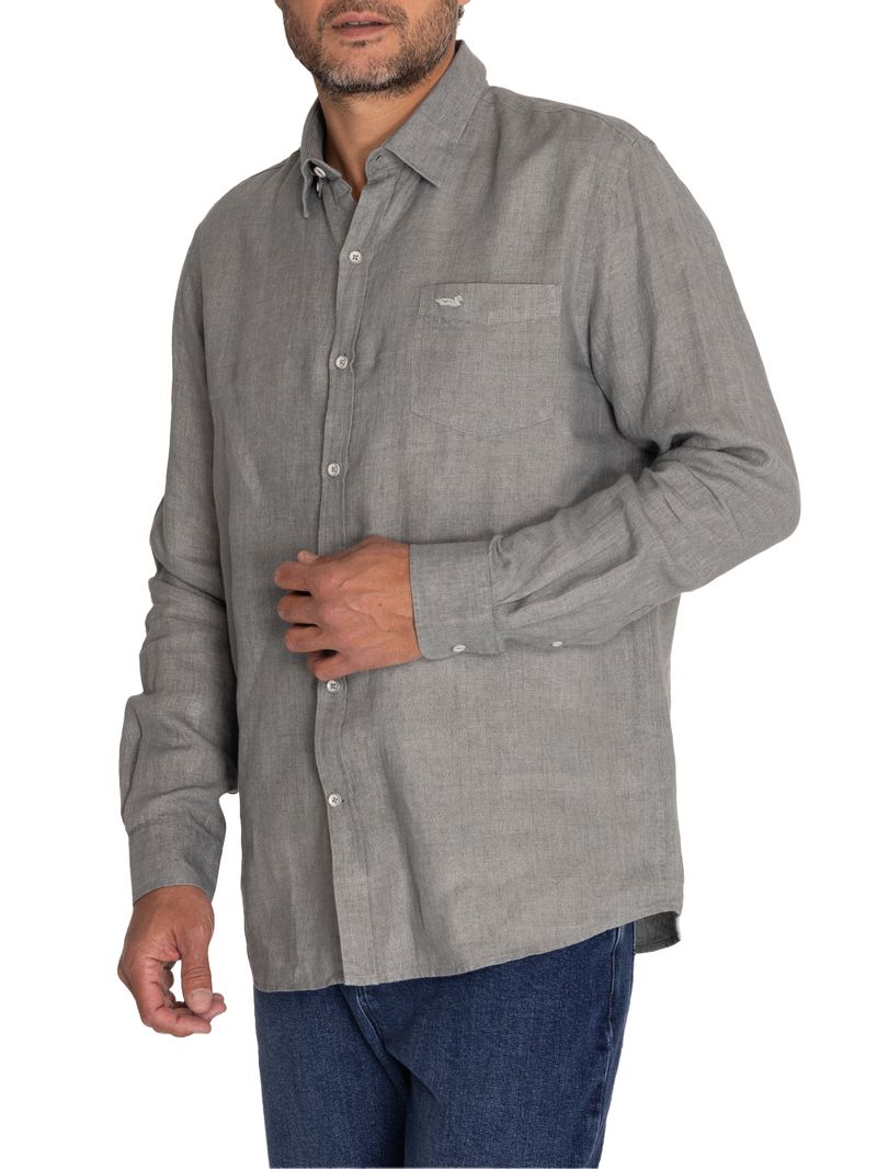 Camisa-Lino-Hombre-Linen-Verde-Rockford