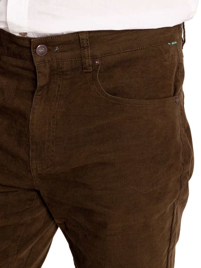 Pantalón Natural Flex Hombre Corduroy Verde Rockford