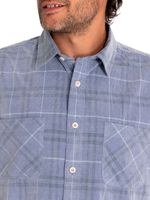 Camisa-Algodon-Organico-Hombre-Tartancord-Azul-Rockford