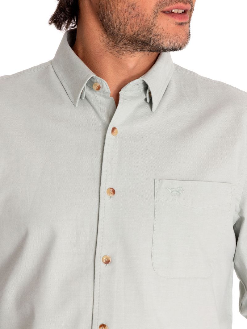 Camisa Algodón Orgánico Hombre Anzio Verde Rockford