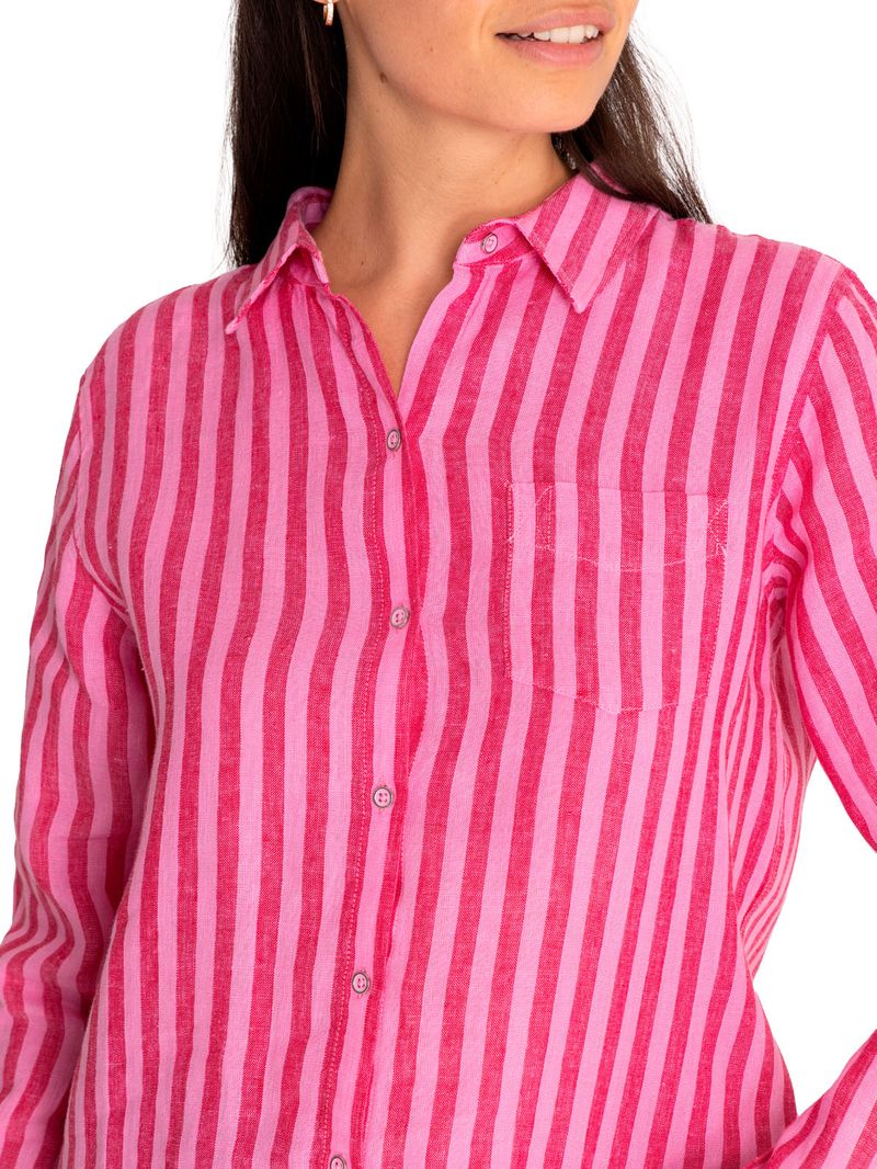 Blusa-Lino-Organico-Mujer-Lirioline-Rosado-Rockford
