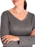 Polera Lino Orgánico Mujer Emily Gris Rockford