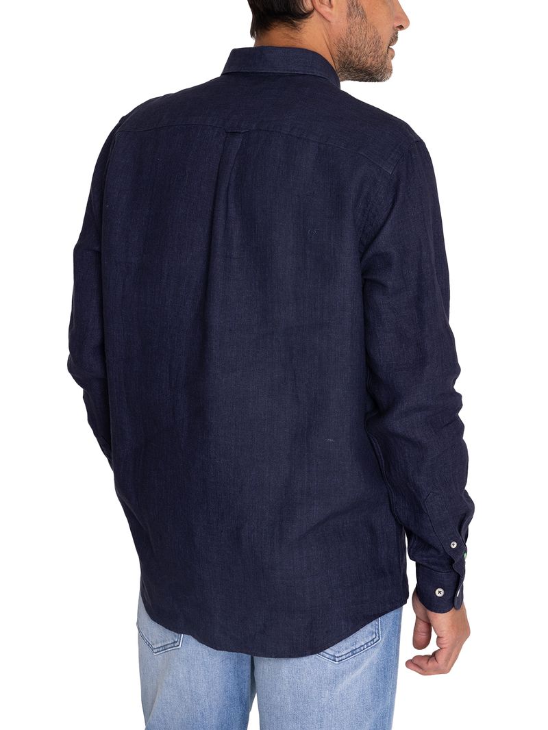 Camisa-Lino-Hombre-Linen-Azul-Rockford