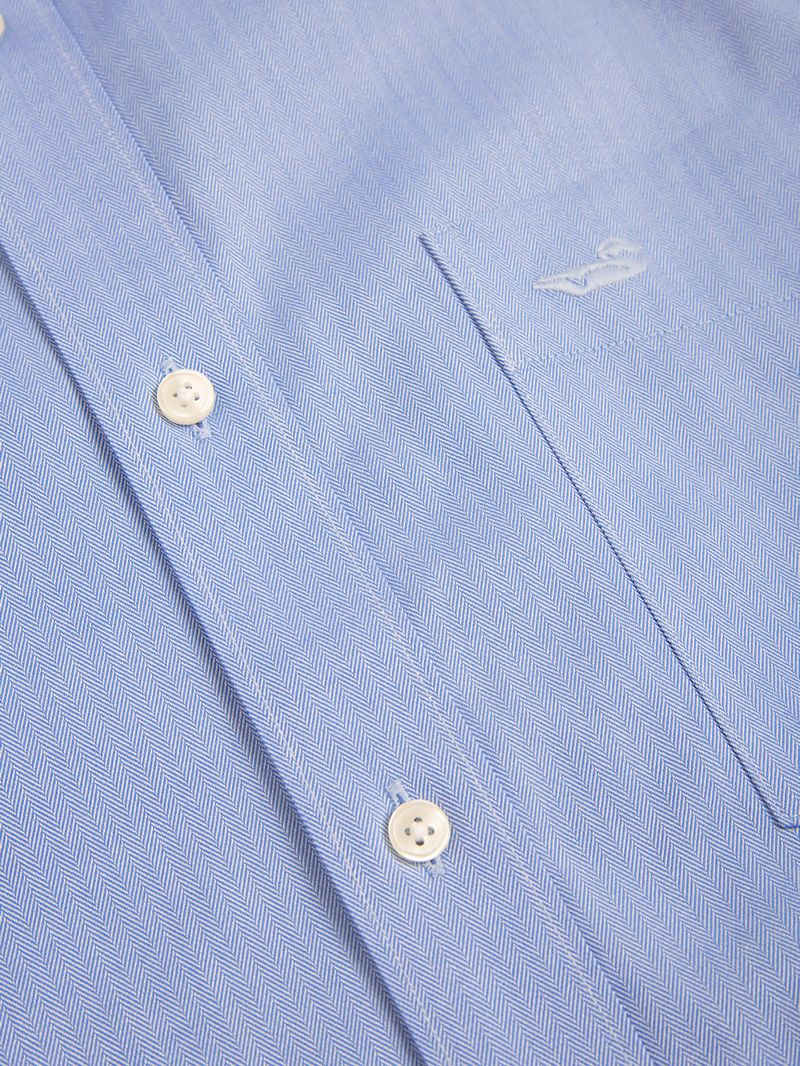 Camisa-Libre-De-Arrugas-Hombre-Wor-Cuello-Button-Down-Azul-Rockford