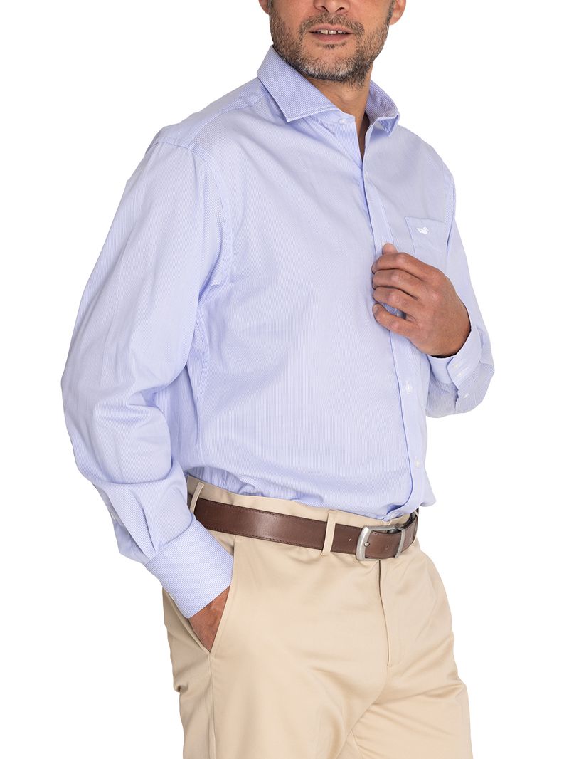 Camisa EasyIron Hombre Cuello Italiano Blanco Rockford