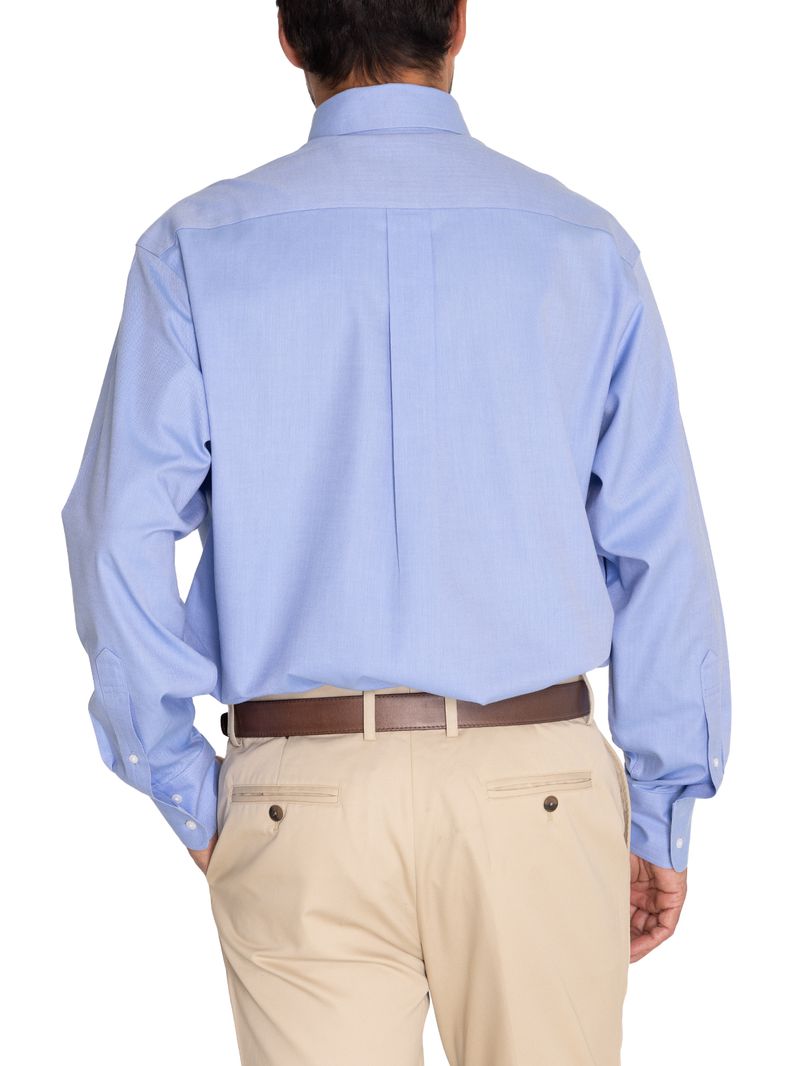 Camisa-Libre-De-Arrugas-Hombre-Wor-Cuello-Button-Down-Azul-Rockford