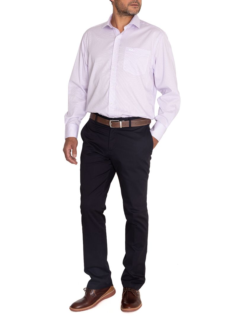 Camisa EasyIron Hombre Cuello Italiano Rosado Rockford