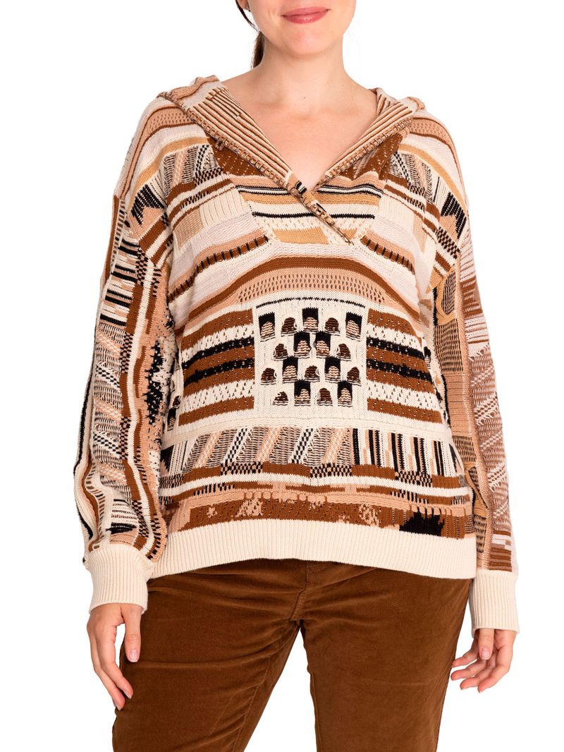 Sweater Algodón Orgánico Mujer Magnolia Blanco Rockford