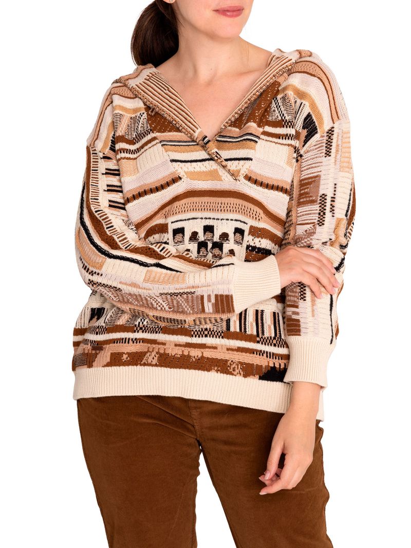 Sweater Algodón Orgánico Mujer Magnolia Blanco Rockford