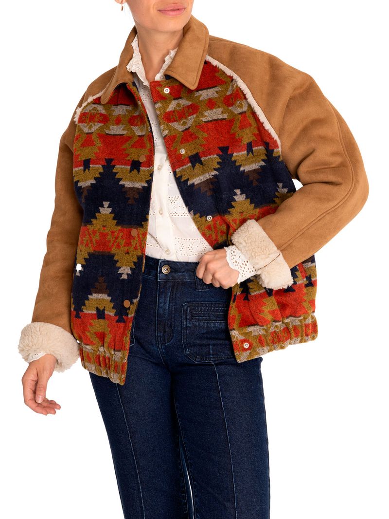 Chaqueta Lana Mujer Loto Café Rockford