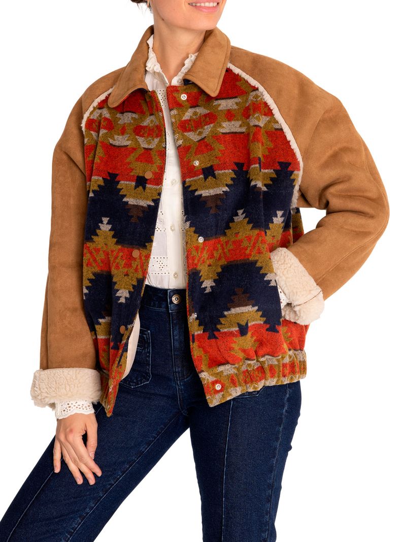 Chaqueta Lana Mujer Loto Café Rockford