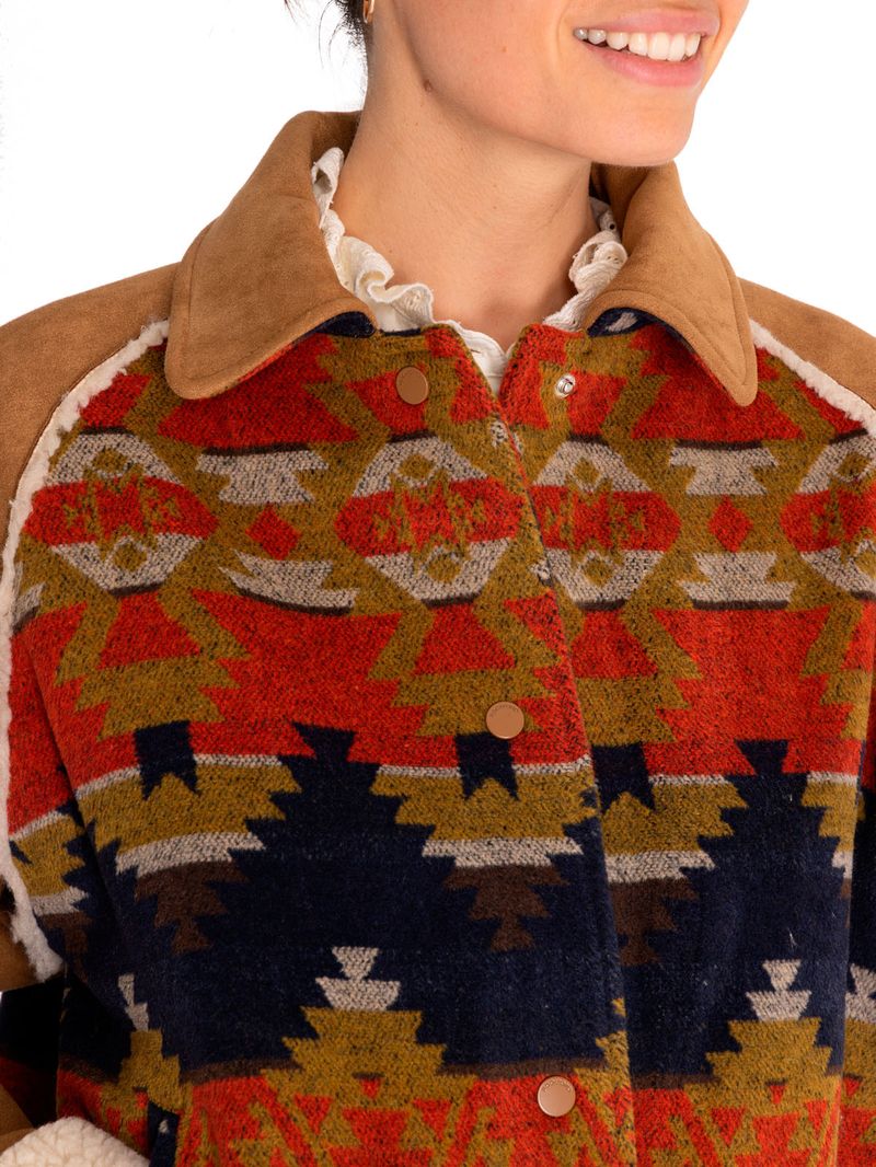 Chaqueta Lana Mujer Loto Café Rockford