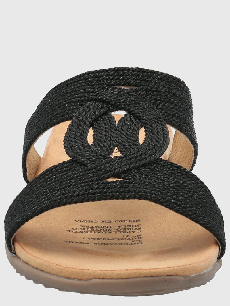 Sandalia Mujer Rocco Negro Azaleia