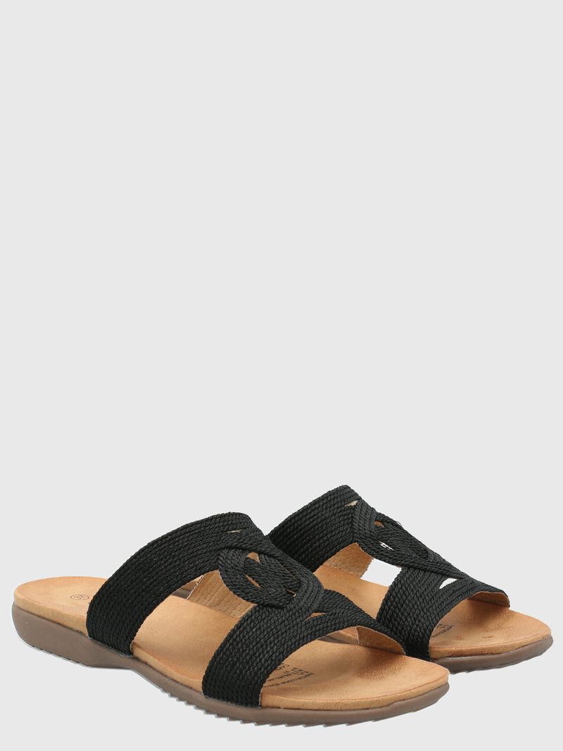 Sandalia Mujer Rocco Negro Azaleia