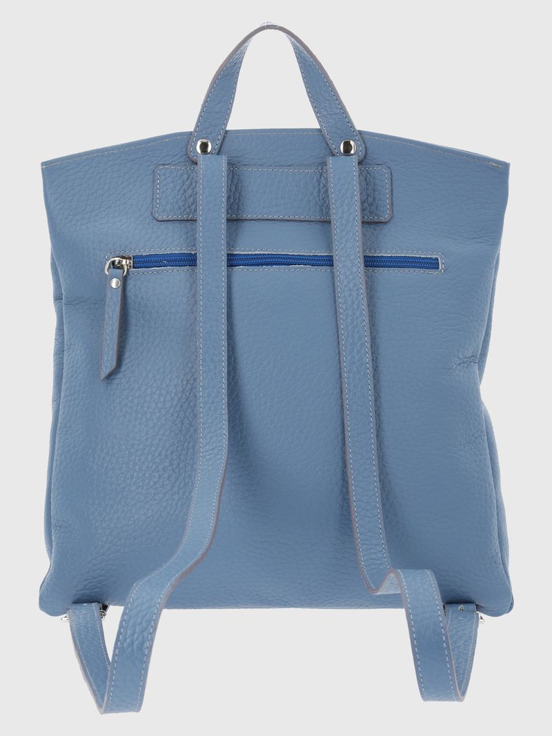 Mochila Cuero Mujer Fiorella Back Azul Hush Puppies