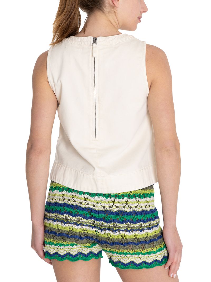 Blusa Algodón Orgánico Mujer Lee Crema Rockford