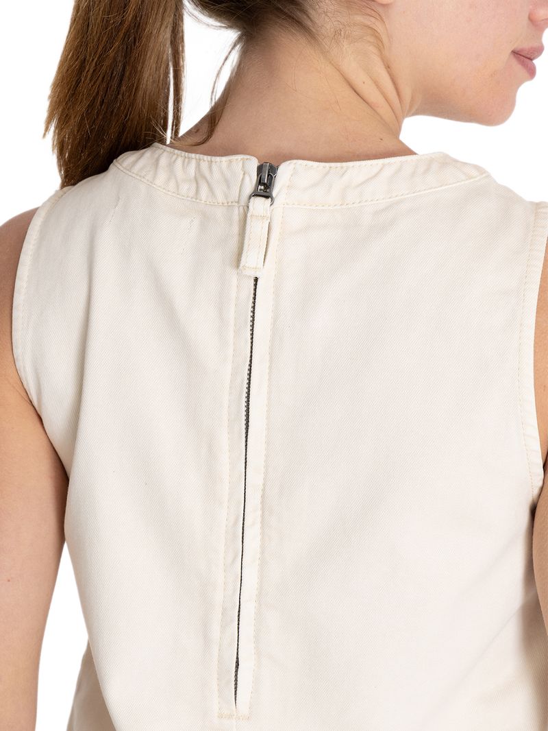 Blusa Algodón Orgánico Mujer Lee Crema Rockford