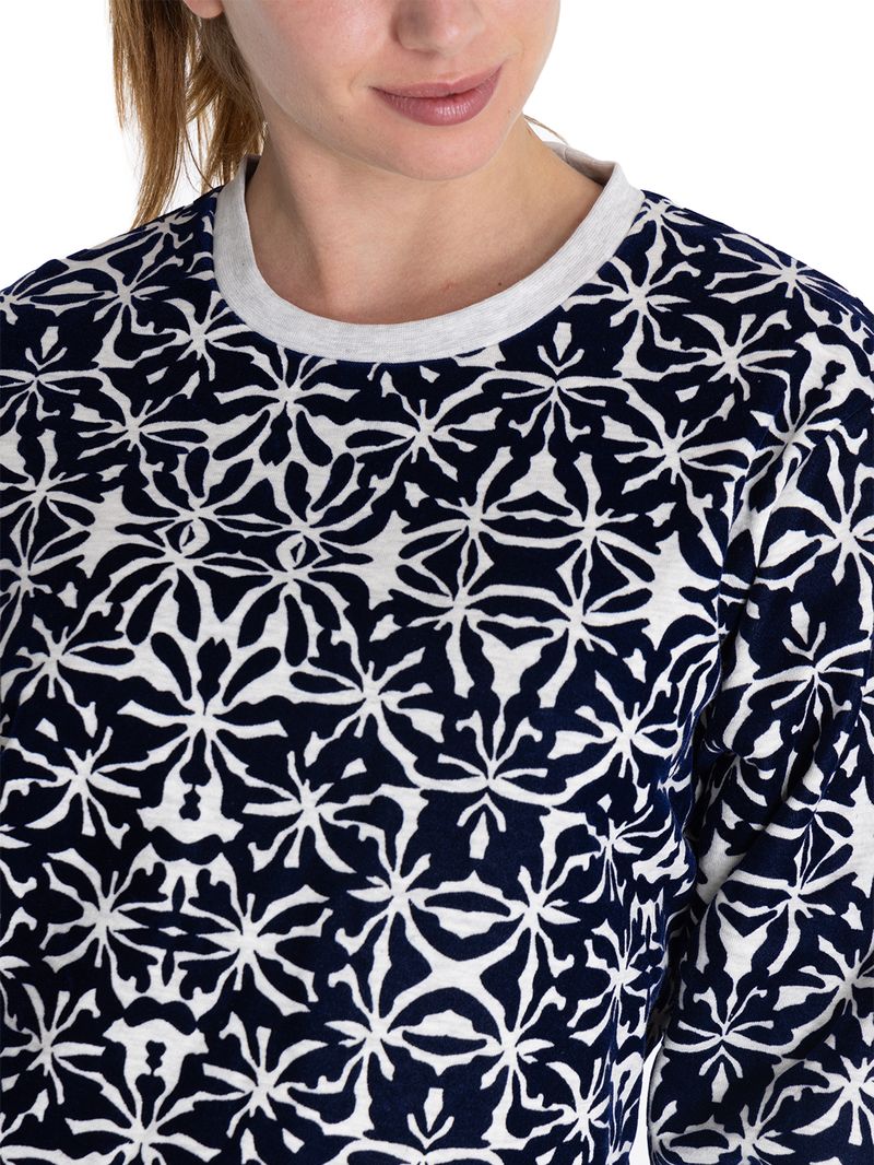 Polerón Algodón Orgánico Mujer North Azul Rockford