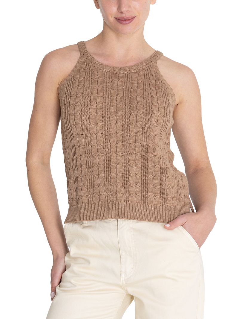 Polera-Algodon-Organico-Mujer-Samar-Cafe-Rockford
