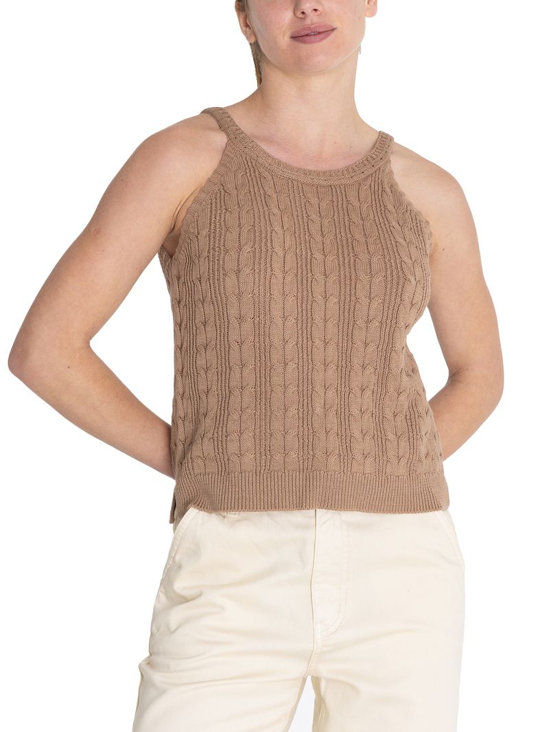 Polera-Algodon-Organico-Mujer-Samar-Cafe-Rockford