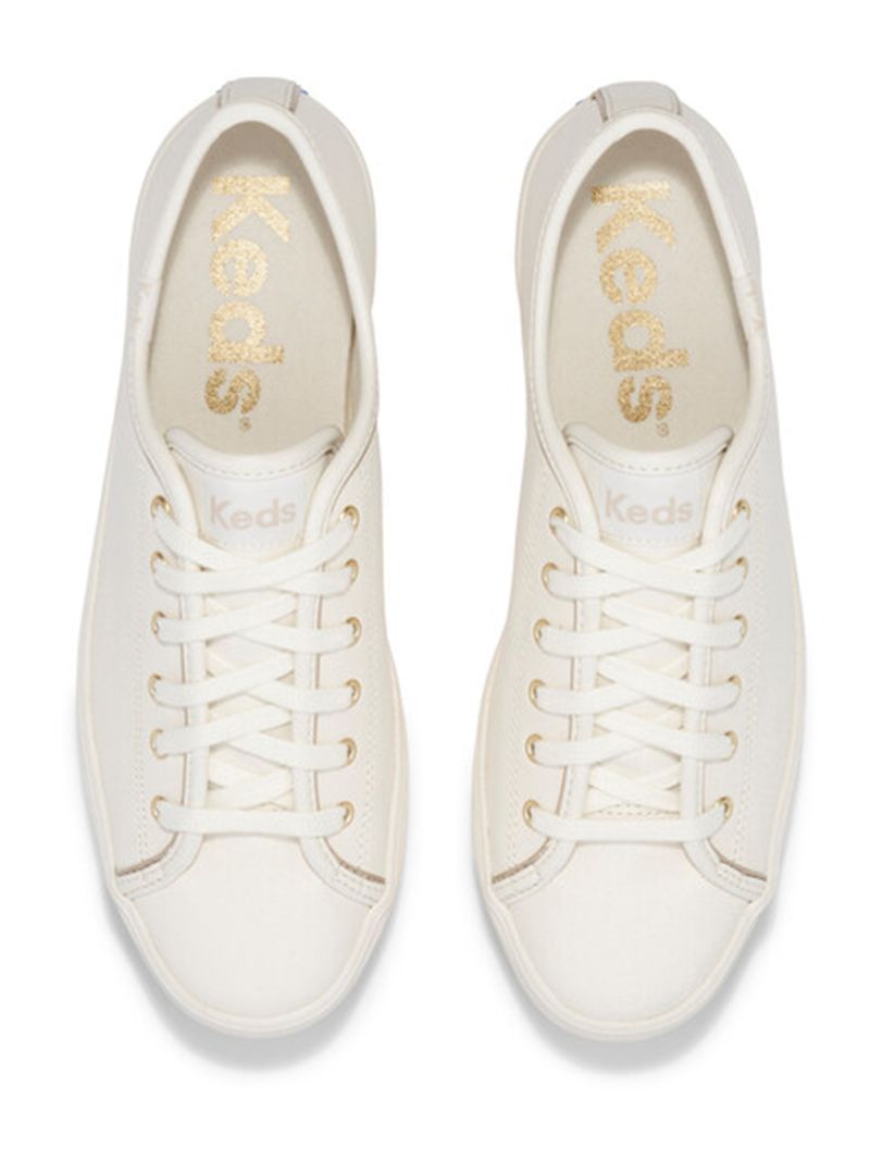 Zapatilla Triple Up Leather Piping Blanco