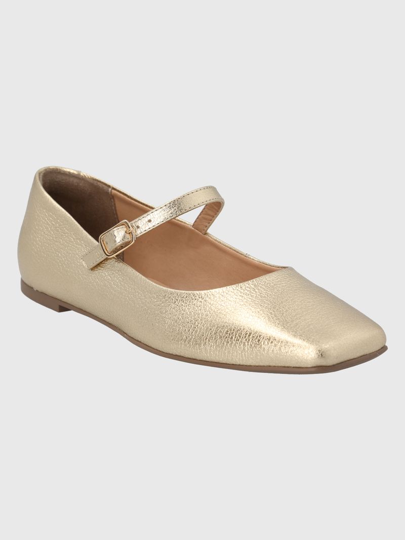 BALLERINA-CUERO-LOVERE-DORADO-METALIZADO