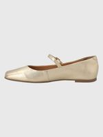 BALLERINA-CUERO-LOVERE-DORADO-METALIZADO