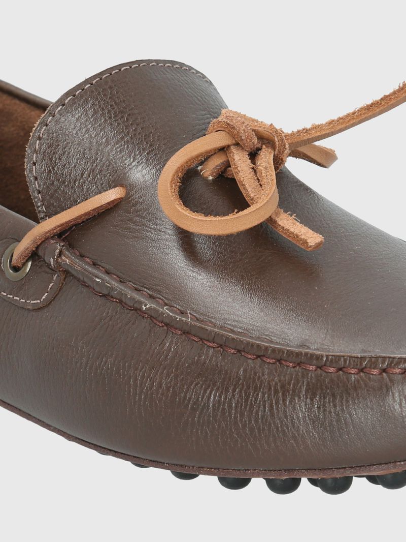 MOCASIN CUERO OLEY CAFÉ OSCURO