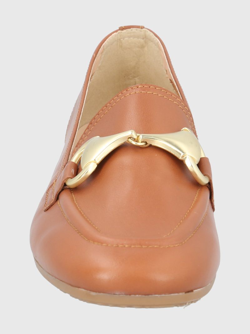 MOCASIN CUERO PASTURO CAFÉ CLARO