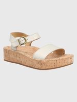 SANDALIA CUERO METALIZADO ZUG DORADO