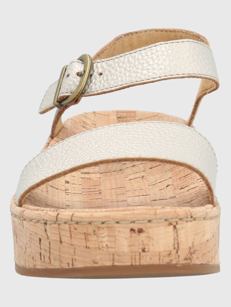 SANDALIA CUERO METALIZADO ZUG DORADO