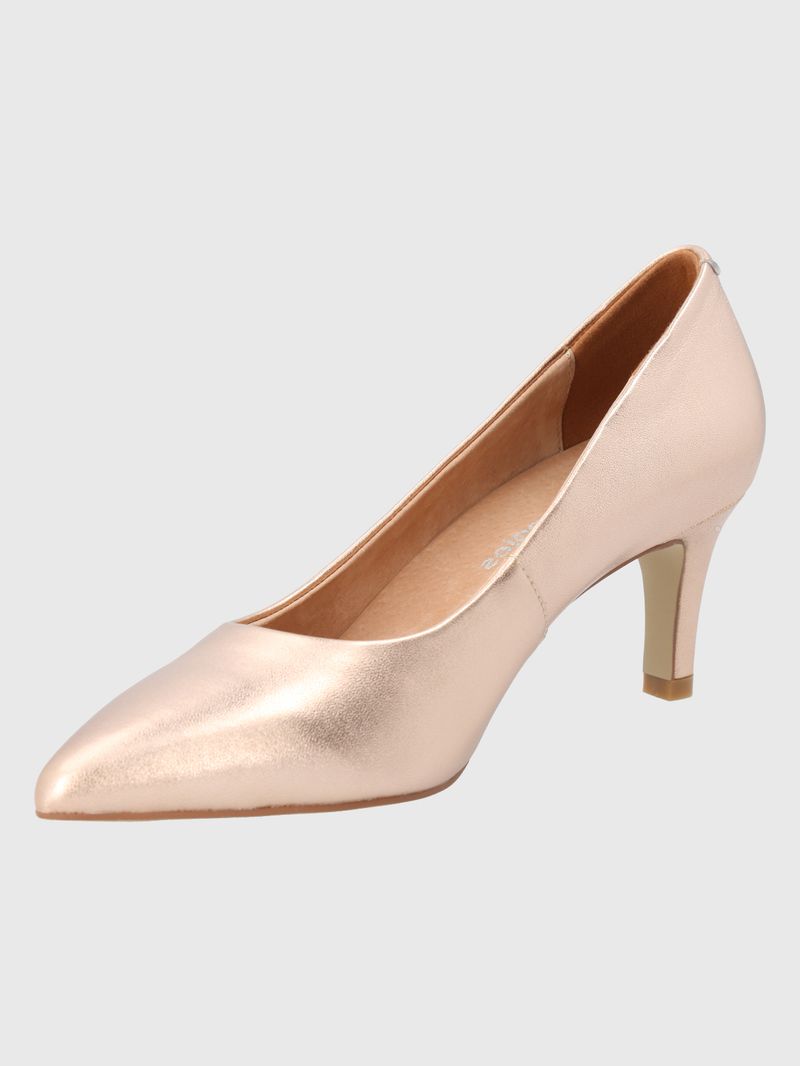 ZAPATO VESTIR CUERO AROSA ROSADO METALIZADO