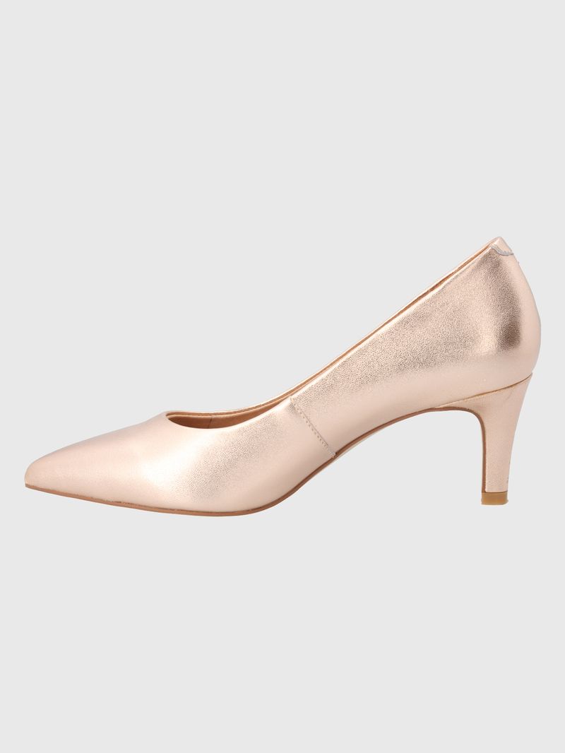 ZAPATO VESTIR CUERO AROSA ROSADO METALIZADO