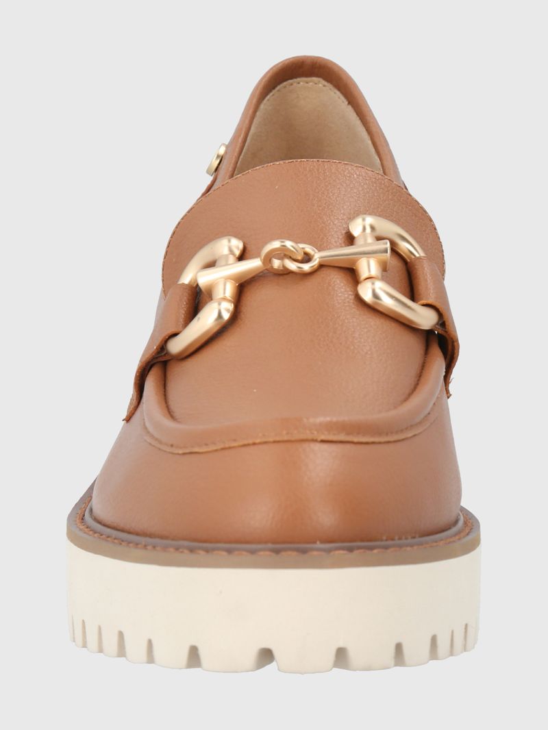 MOCASIN CUERO LANI CAFÉ CLARO