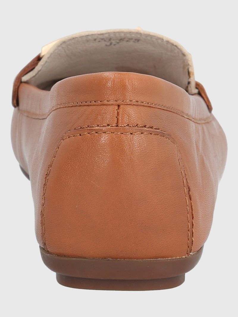 MOCASIN CUERO LESQUIN CAFÉ CLARO