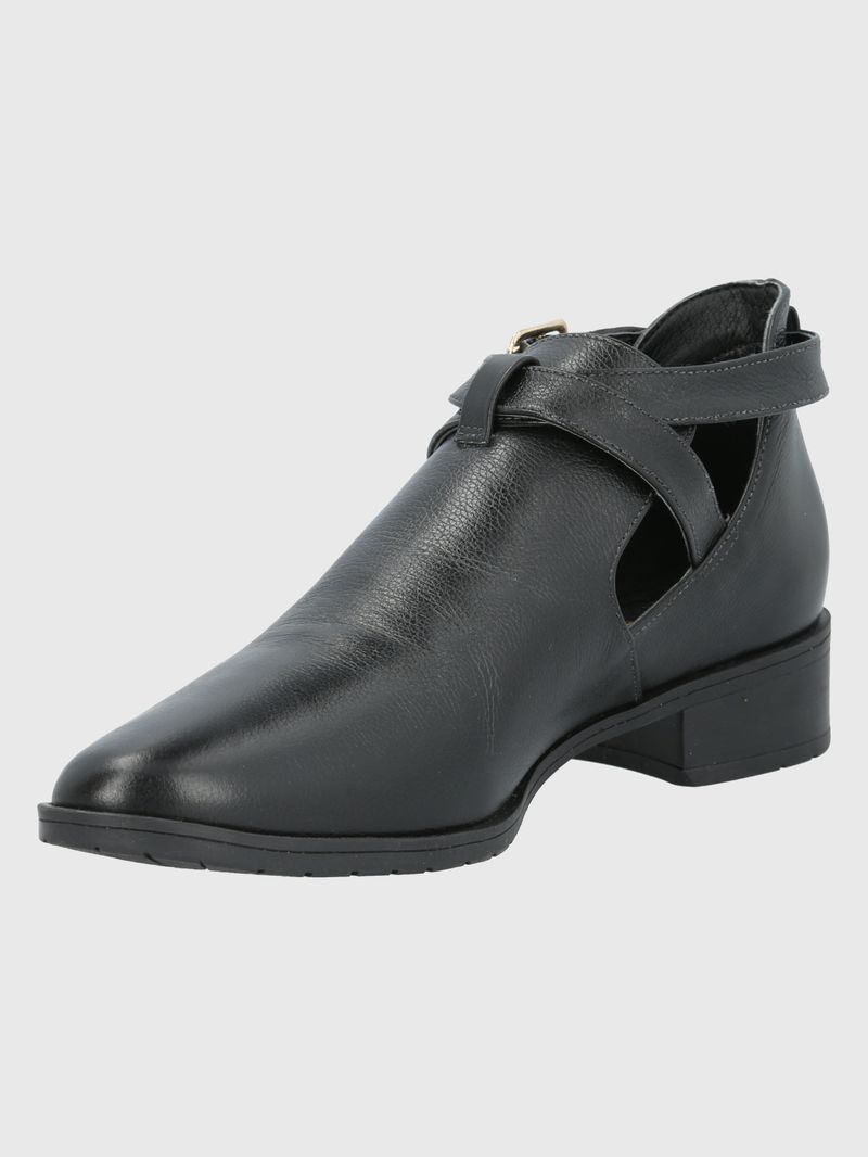 BOTIN CUERO GARLA NEGRO