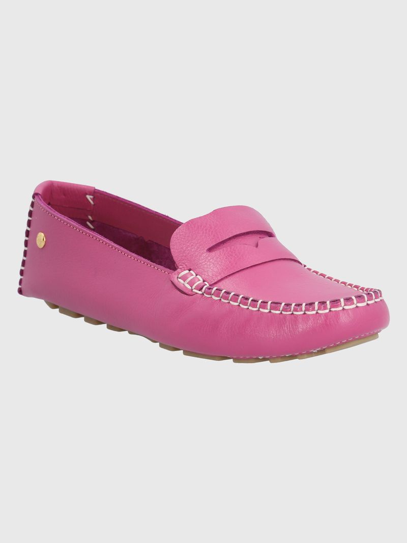 MOCASIN CUERO DOMASO FUCSIA